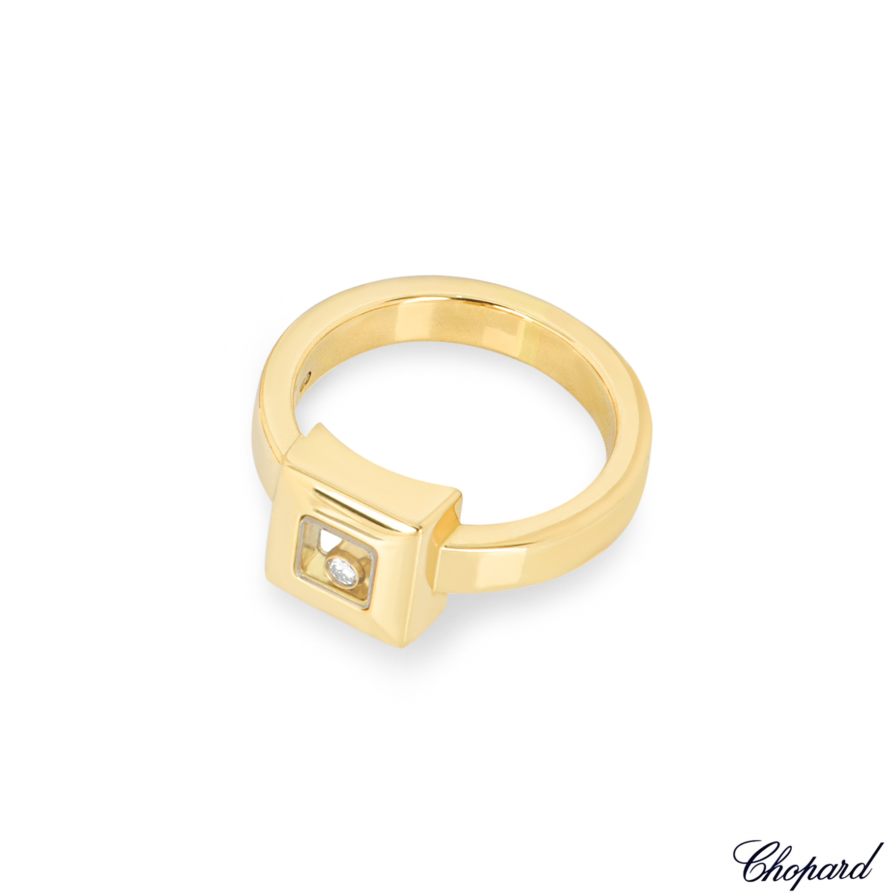 Chopard Yellow Gold Square Happy Diamonds Ring 82/2938-20